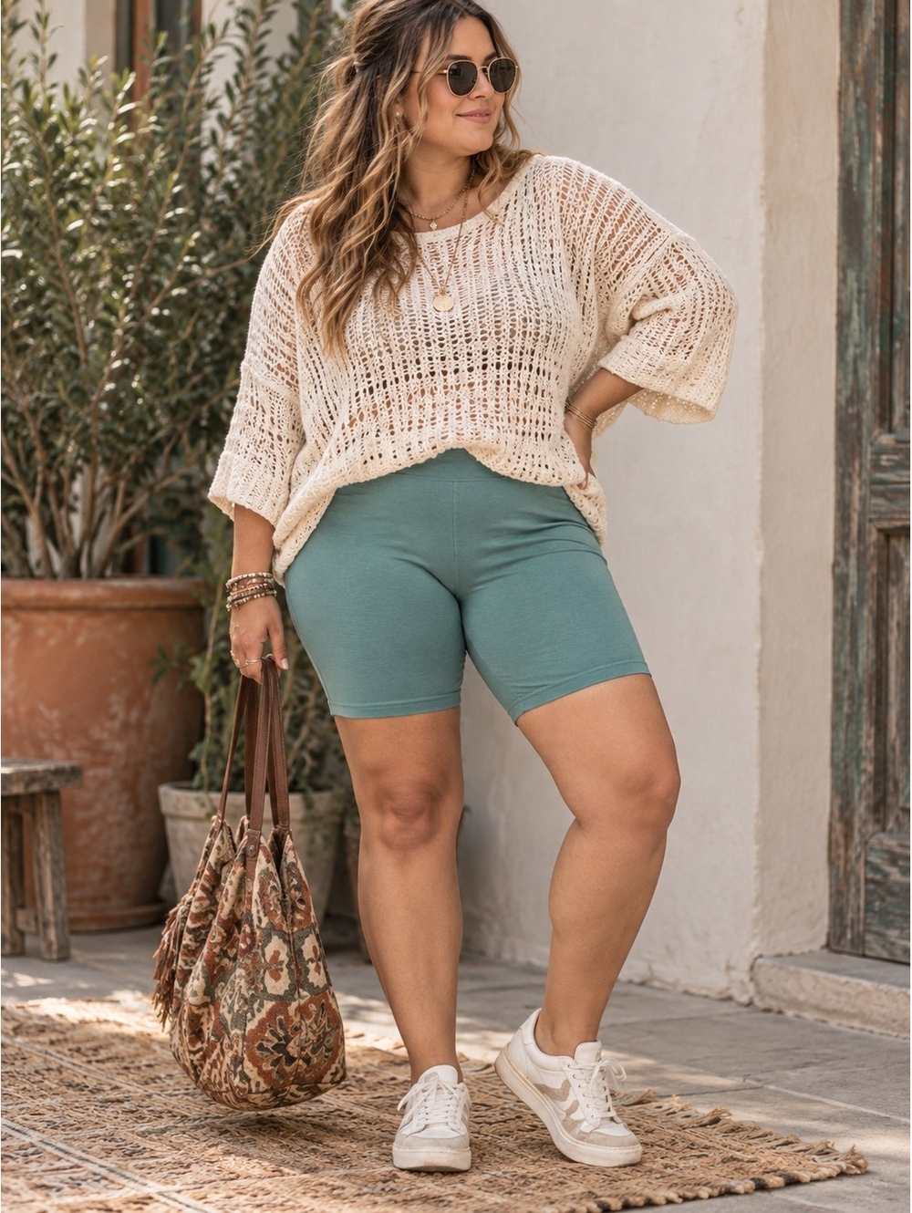 Old Navy Women’s 2X High-Rise Bike Shorts Teal 8” Inseam NWT